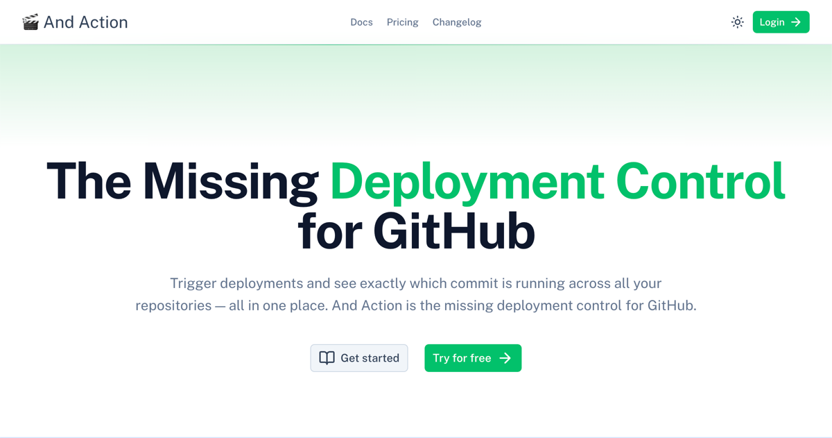 And Action — Deployment Control for GitHub
